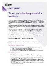 Thumbnail - Fact sheet: tenancy termination grounds for landlords.