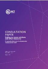 Thumbnail - Consultation paper - ending no cause evictions and other measures : proposed reforms to the Residential Tenancies Act 1997.