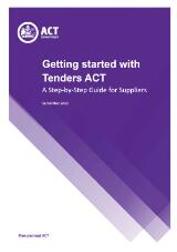 Thumbnail - Getting started with Tenders ACT : a step-by-step guide for suppliers.