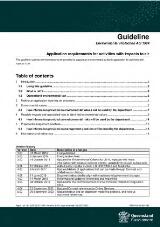 Thumbnail - Application requirements for activities with impacts to air : guideline : Environmental Protection Act 1994.