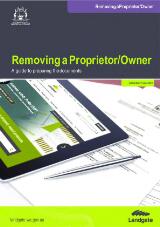 Thumbnail - Removing a proprietor/owner : a guide to preparing the documents.