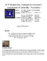 Thumbnail - National Servicemen's Association of Australia - ACT Branch Inc. newsletter.