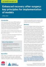 Thumbnail - Enhanced recovery after surgery : key principles for implementation of models