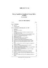 Thumbnail - Energy Legislation Amendment (Energy Safety) Act 2023