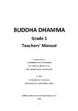 Thumbnail - Buddha dhamma : grade 1 teachers' manual