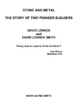 Thumbnail - Stone and metal the story of two pioneer builders : David Lennox and David Lennox Smith