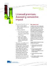 Thumbnail - Licensed premises : assessing cumulative impact.