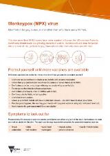 Thumbnail - Monkeypox (MPX) virus : information for gay, bisexual and other men who have sex with men.