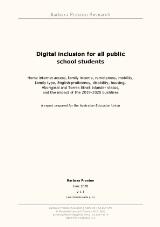 Thumbnail - Digital inclusion for all public school students : home internet access, family income, remoteness, mobility, family type, English proficiency, disability, housing, Aboriginal and Torres Strait Islander status, and the impact of the 2019-2020 bushfires: a report prepared for the Australian Education Union.