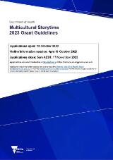 Thumbnail - Multicultural storytime grant program : 2023 grant guidelines.