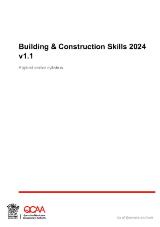 Thumbnail - Building & construction skills 2024 : applied senior syllabus