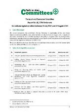 Thumbnail - Transport and Resources Committee. Report No. 40, 57th Parliament : Subordinate legislation tabled between 15 July 2023 and 22 August 2023.