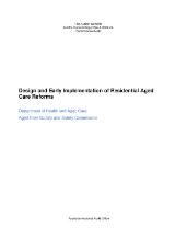 Thumbnail - Design and early implementation of residential aged care reforms : Department of Health and Aged Care, Aged Care Quality and Safety Commission