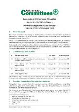 Thumbnail - Subordinate legislation tabled between 14 June 2023 and 22 August 2023