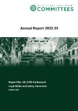 Thumbnail - Legal Affairs and Safety Committee: Report No. 58, 57th Parliament-Annual Report 2022-23.