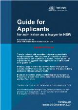 Thumbnail - Guide for applicants for admission as a lawyer in NSW : in accordance with the Legal Professional Uniform Admission Rules 2015