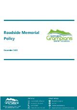 Thumbnail - Roadside Memorial Policy 2023 : Northern Grampians Shire Council.