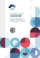 Thumbnail - ACT Legislative Assembly electoral boundaries redistribution 2023 : proposed redistribution of the ACT into electorates for the ACT Legislative Assembly.