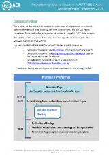 Thumbnail - Strengthening inclusive education in ACT public schools : discussion paper - November 2022.