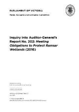 Thumbnail - Inquiry into the Victorian Auditor-General's report no.202: Meeting obligations to protect Ramsar Wetlands.