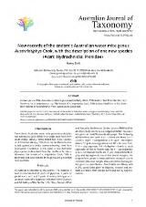 Thumbnail - Australian journal of taxonomy.