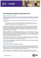 Thumbnail - Electronic gaming machine bet and credit limits : report on what we heard.