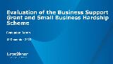 Thumbnail - Evaluation of the Business Support Grant and Small Business Hardship Scheme : evaluation report.