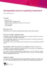 Thumbnail - Perioperative service capability framework : consumer factsheet.
