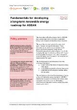 Thumbnail - Fundamentals for developing a long-term renewable energy roadmap for ASEAN : policy brief.