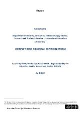 Thumbnail - Feasibility Study for the East Asia Summit - Regional Facility for Education Quality Assessment Project (RFEQA) : report.