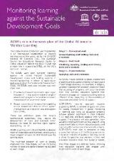 Thumbnail - Monitoring learning against the sustainable development goals.