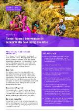 Thumbnail - Parent-focused interventions in economically developing countries