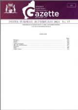 Thumbnail - Western Australian government gazette.