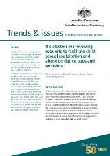 Thumbnail - Risk factors for receiving requests to facilitate child sexual exploitation and abuse on dating apps and websites.