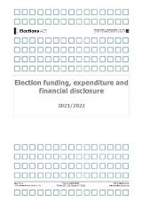 Thumbnail - Election funding, expenditure and financial disclosure 2021/2022.
