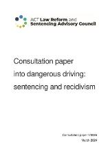 Thumbnail - Consultation paper into dangerous driving: sentencing and recidivism.