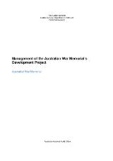 Thumbnail - Management of the Australian War Memorial’s Development Project : Australian War Memorial