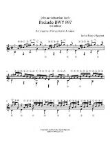 Thumbnail - Johann Sebastian Bach prelude BWV 997 in C minor : arrangement for guitar in A minor