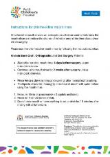 Thumbnail - Instructions for chlorhexidine mouth rinse.