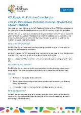 Thumbnail - WA Paediatric Palliative Care Service for Transplant and Cellular Therapies.