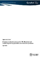 Thumbnail - Products evaluation process for ITS, electrical and traffic engineering specified and innovative products : applicant's guide