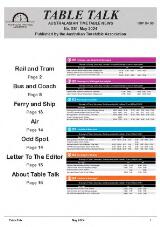 Thumbnail - Table talk : Australasian timetable news.