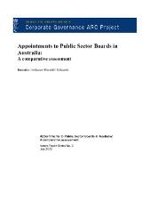 Thumbnail - Appointments to public sector boards in Australia : a comparative assessment
