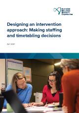 Thumbnail - Designing an intervention approach : Making staffing and timetabling decisions.