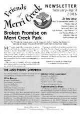 Thumbnail - Friends of Merri Creek newsletter.