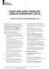 Thumbnail - Dairy industry template labour agreement (DILA) : frequently asked questions.