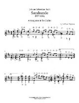 Thumbnail - Sarabande BWV 1002 : arrangement for guitar