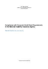 Thumbnail - Compliance with corporate credit card requirements in the National Disability Insurance Agency : National Disability Insurance Agency