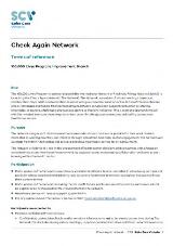 Thumbnail - Check Again Network : terms of reference.