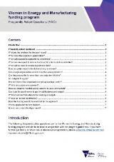 Thumbnail - Women in energy and manufacturing funding program : frequently asked questions (FAQ).